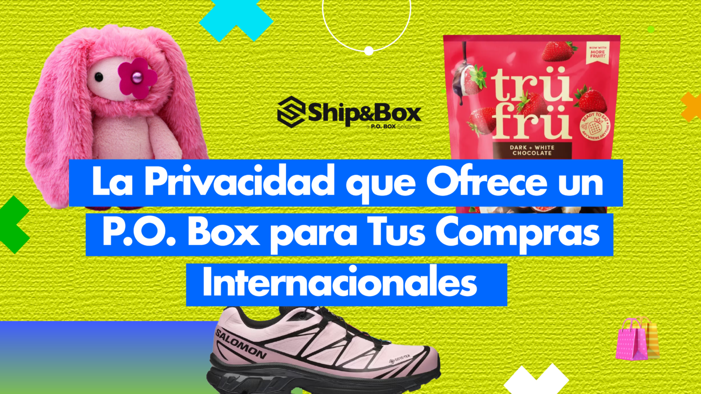 Paquete seguro en casillero postal representando la privacidad en compras internacionales con PO Box