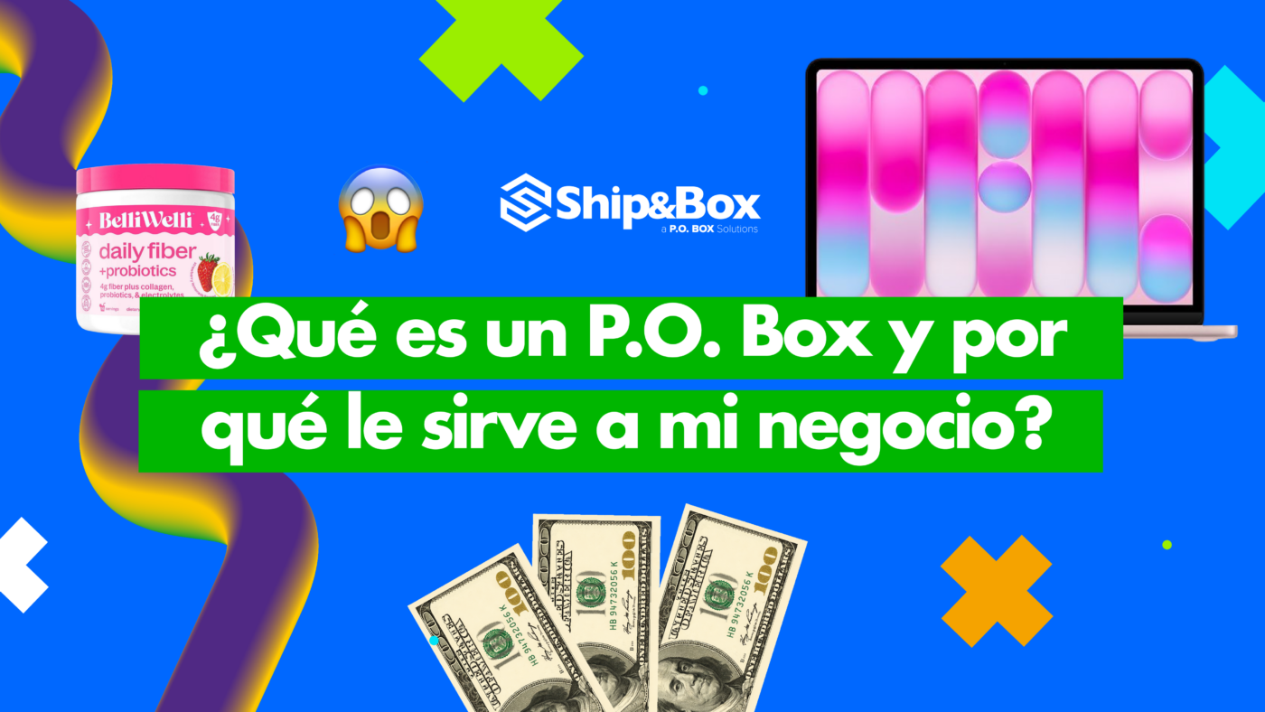 Infografía explicativa sobre qué es un Po Box y para qué sirve con Ship&Box.